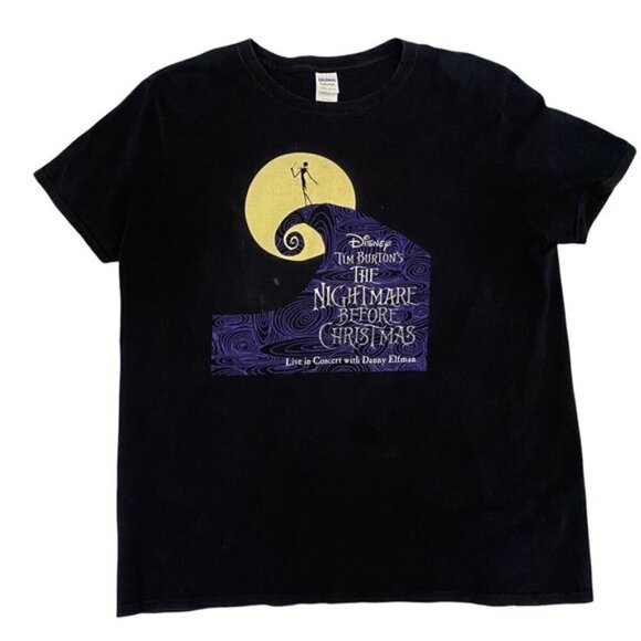 Disney Tim Burton The Nightmare Before Christmas Concert T-Shirt Sz Large - Picture 1 of 8